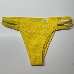 Abercrombie & Fitch Yellow Bikini Bottoms (small)